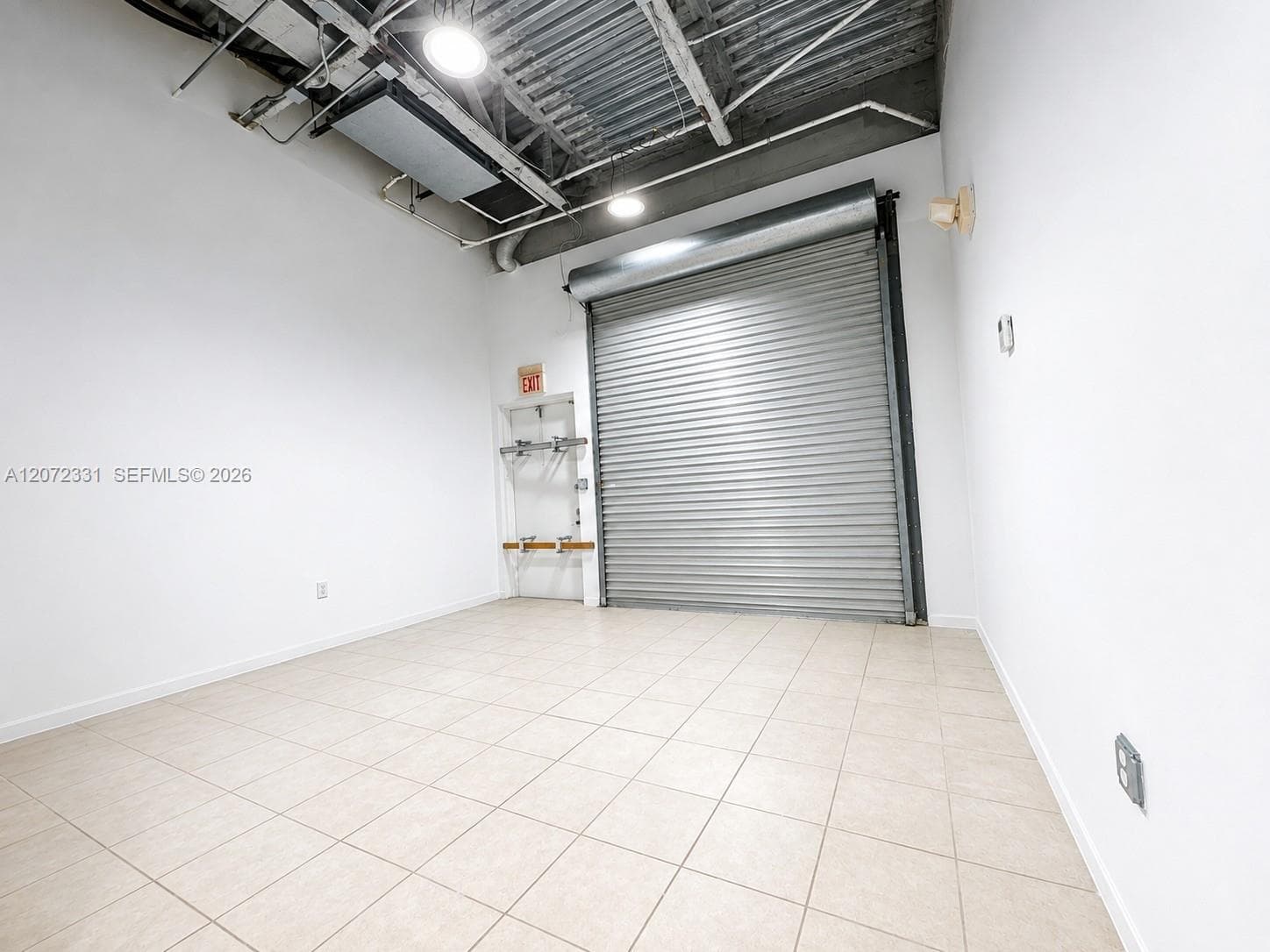 Bay door and showroom