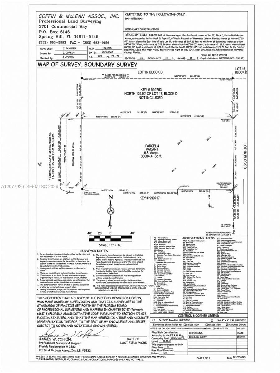 0 WEEPING WILLOW ST, Other City - In The State Of Florida FL 34613