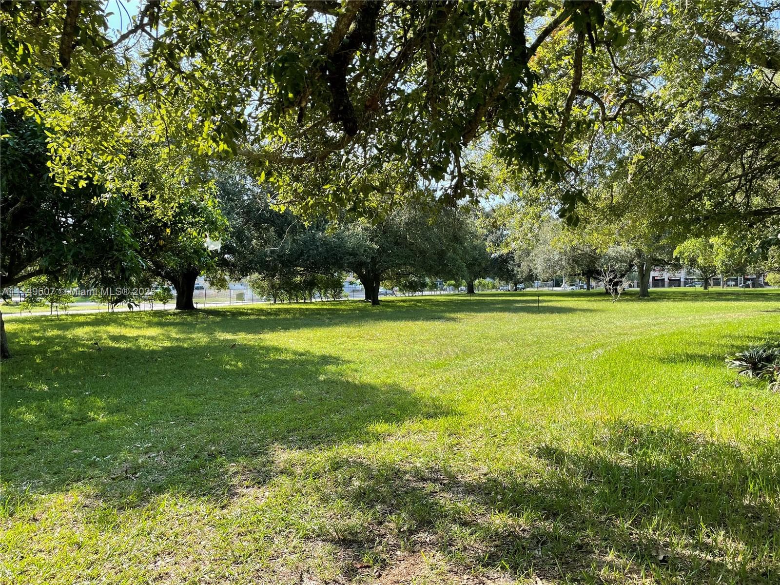 on the left, you see the fence along 72AV, we're looking South toward the front of the property