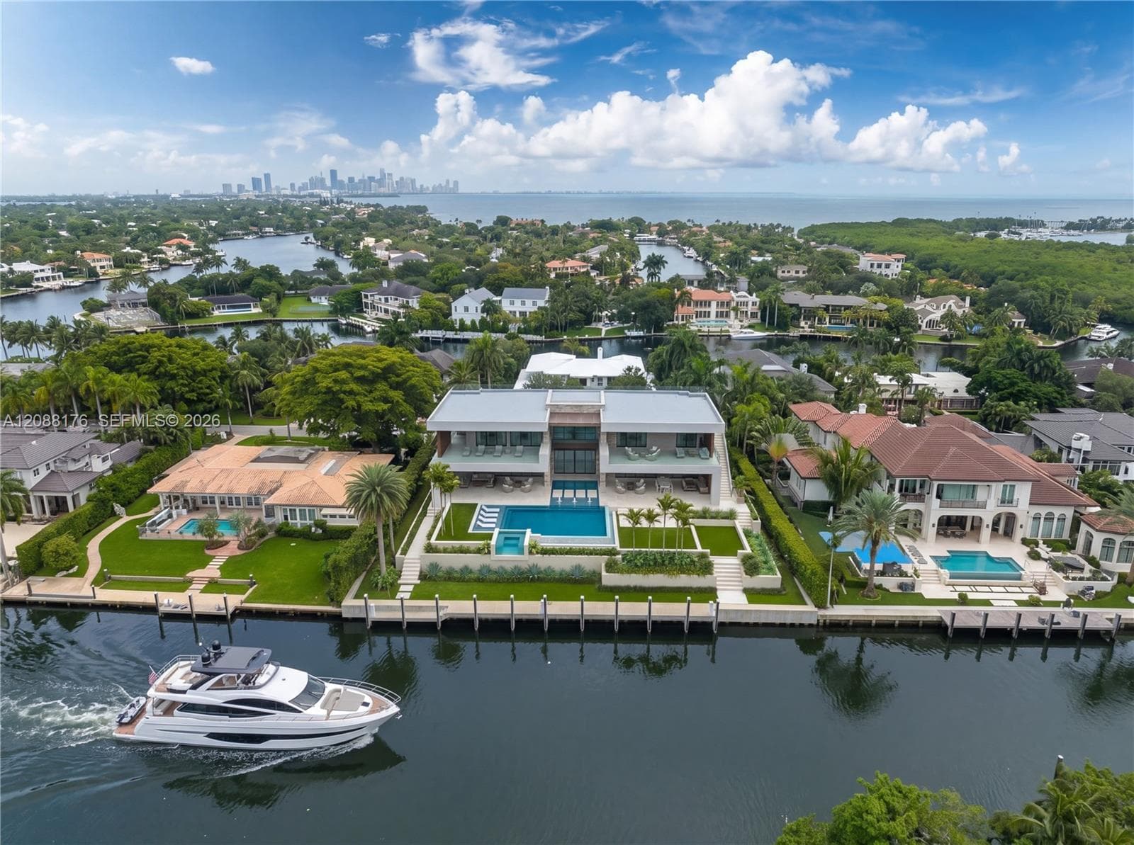 Designed for those who understand that waterfront and true boating access are two very different luxuries.*Virtual staging inspired by Ramon Pacheco’s architectural renderings for the proposed residence. The property is offered with approved, shovel-ready plans.